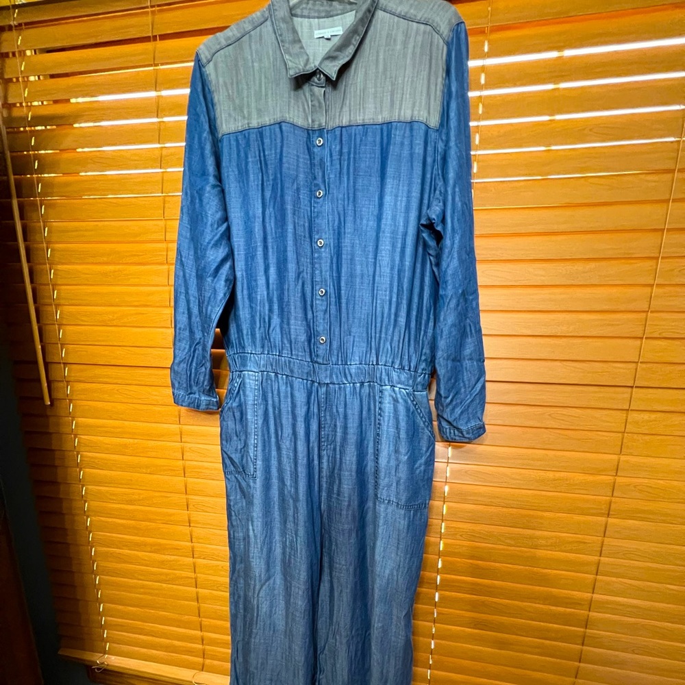 Standards & Practices Long Sleeve Denim Jumpsuit Sz 2X